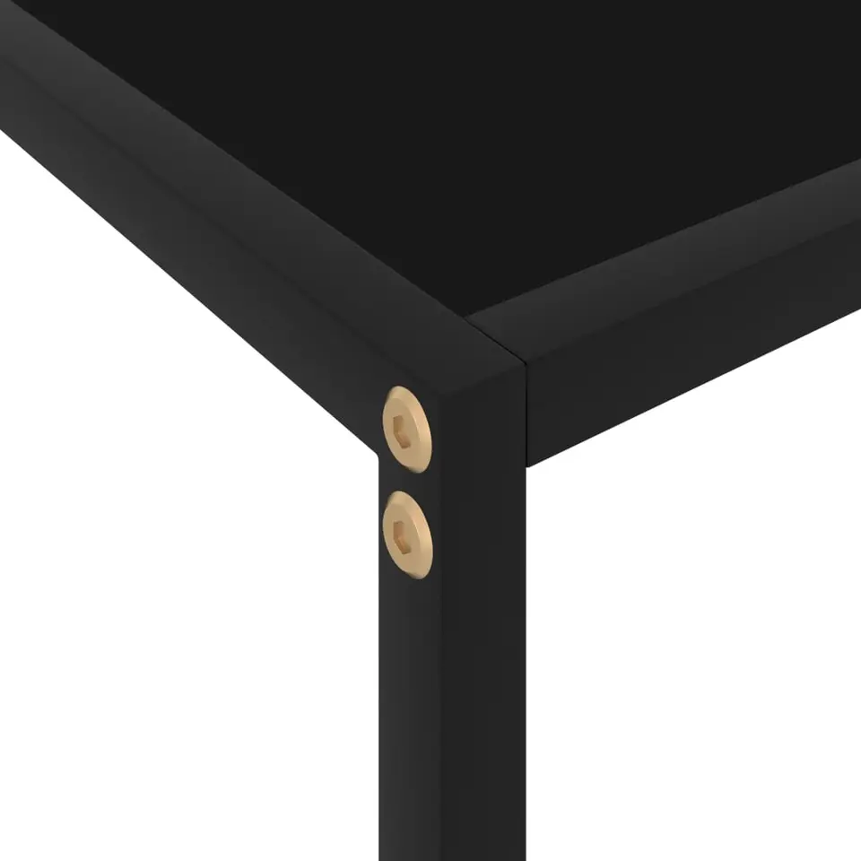 vidaXL - Wandtafel - Zwart - Glas - 120 x 35 x 75 cm