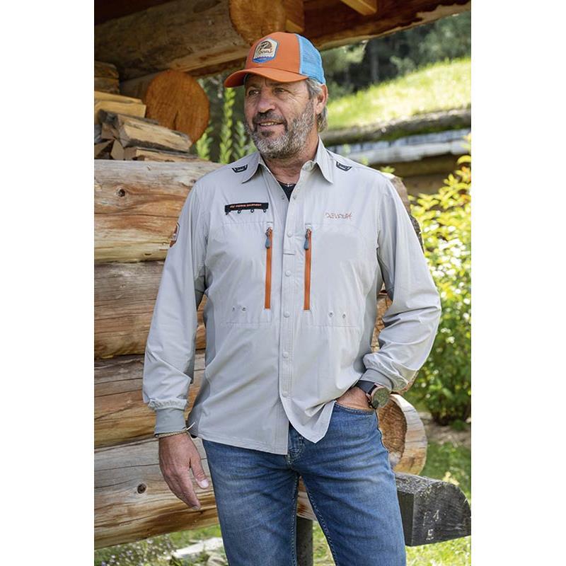 Chemise Manches Longues Homme Devaux Ranger - Gris