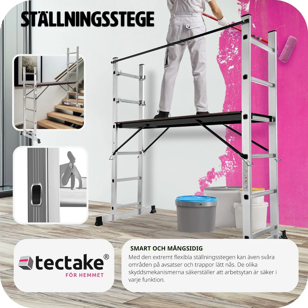 Stillas universalstige aluminium - sølv