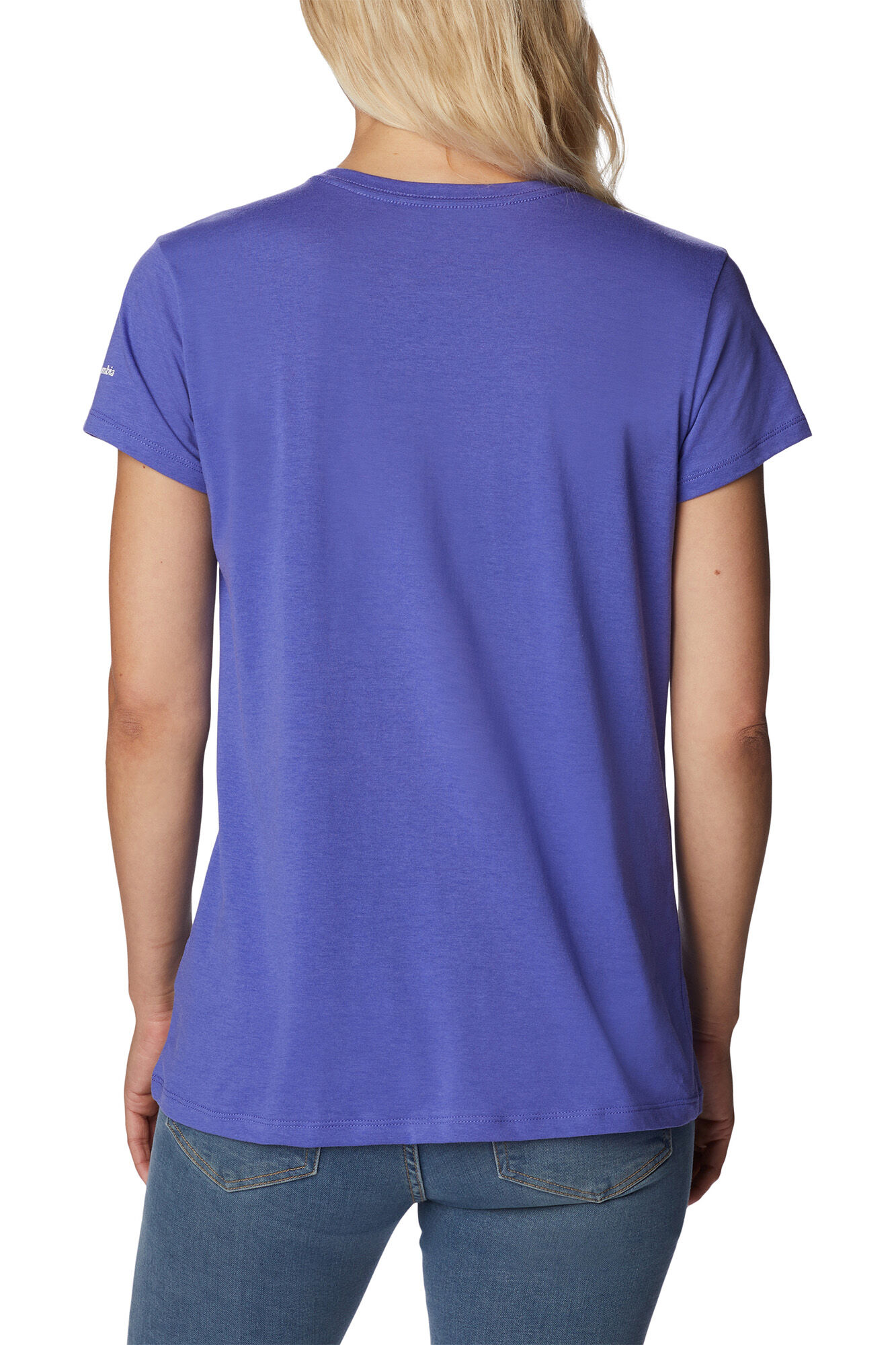 Camiseta feminina casual Columbia Trek™ com estampa - Roxa
