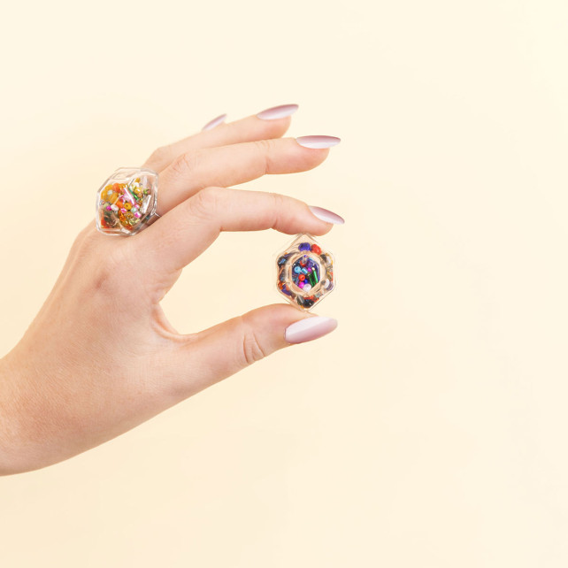 Bague en verre soufflé - Energie Medium Perles