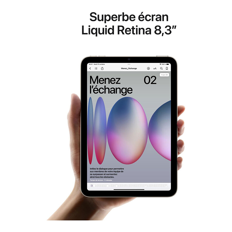Apple iPad mini (2024) Wi-Fi + Cellular - 512 Go - Mauve