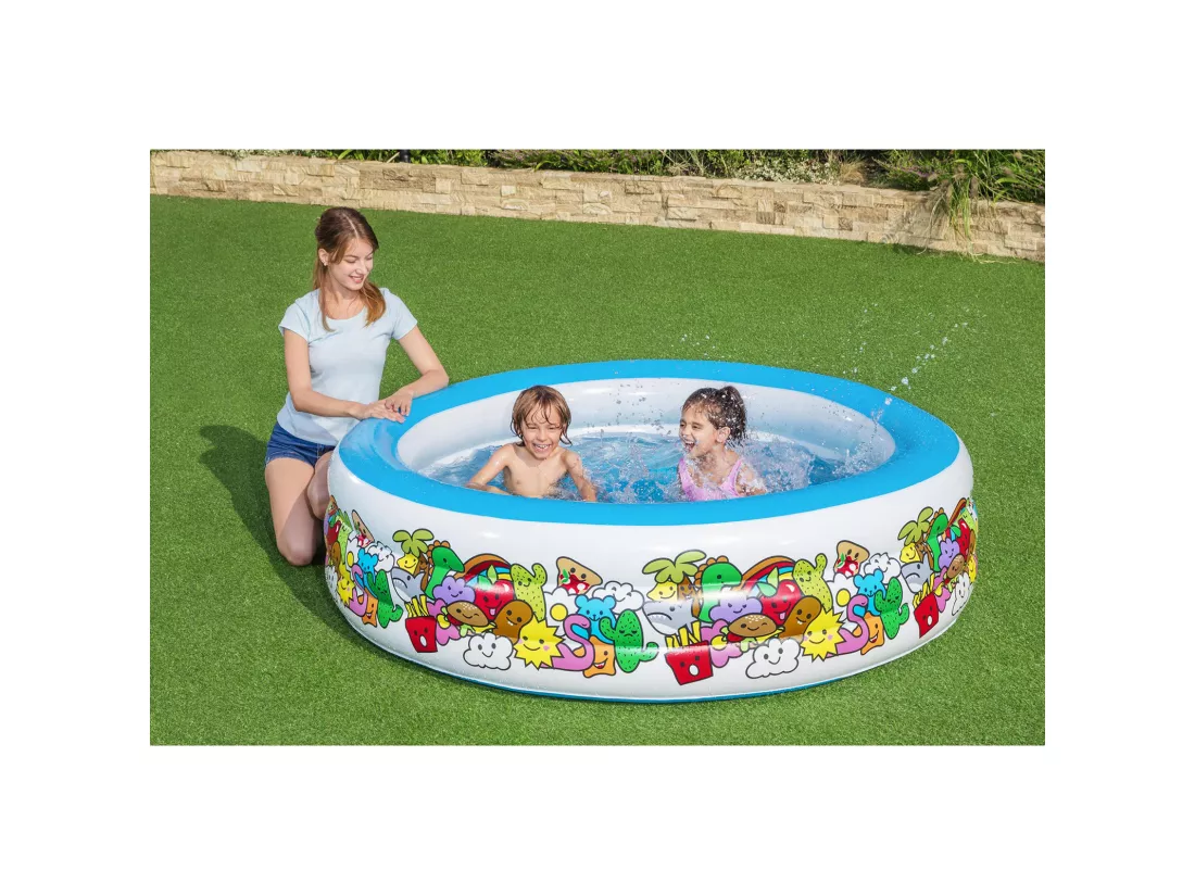 Piscine Gonflable pour Enfants Bestway Animaux de Couleurs 193x53 cm