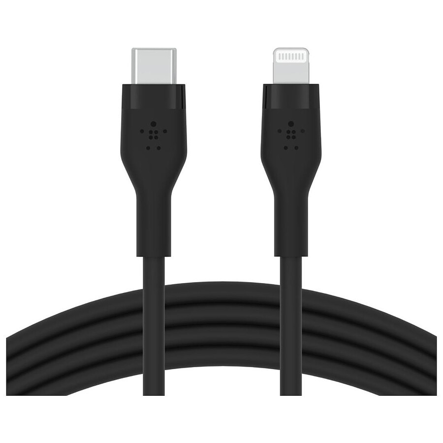 Belkin Boost Charge Flex Câble silicone USB-C vers Lightning (noir) - 1 m