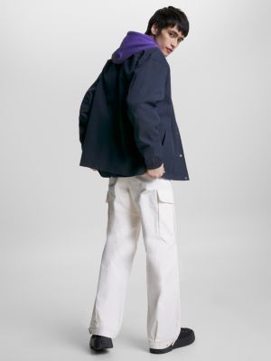 Sobretudo de veludo cotelê estilo Letterman com corte casual