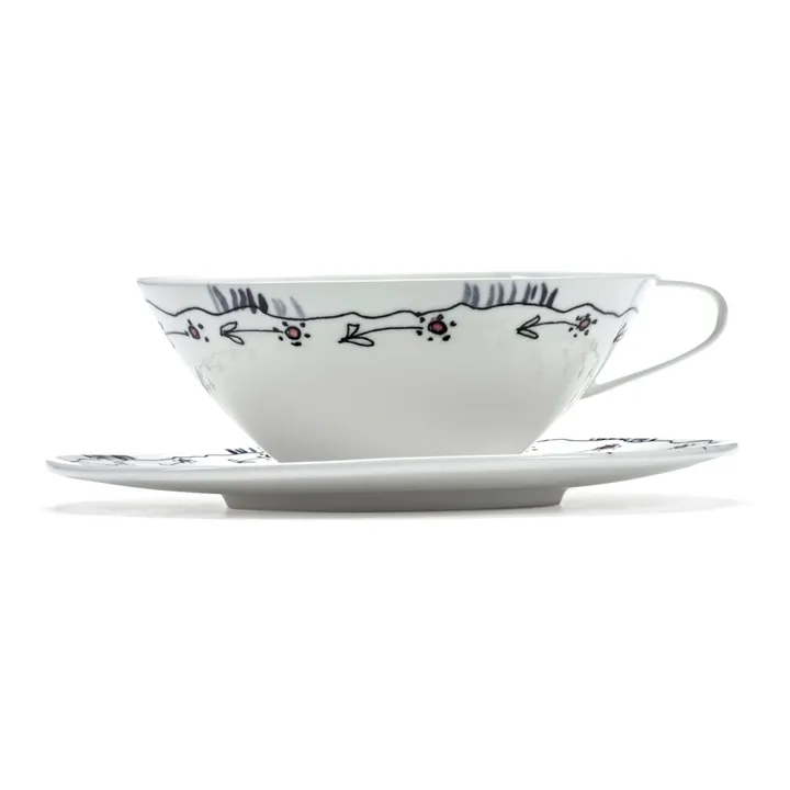 Serax Tasse et sous-tasse à Thé Anemone, Serax for Marni - Set de 2 | Milk