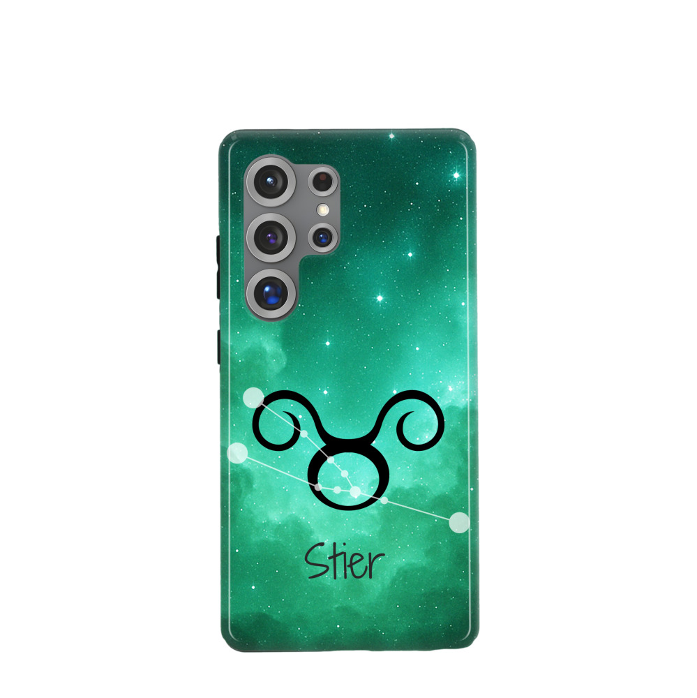 Samsung Galaxy S25 Ultra Hybrid (Kunststoff / Gummi) Hülle Stier 2 - Grün