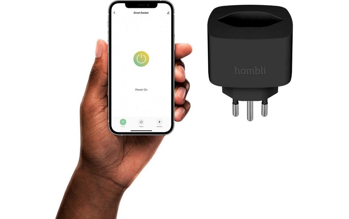 Smart Socket CH, SchwarzBedienung über Ihr Smartphone