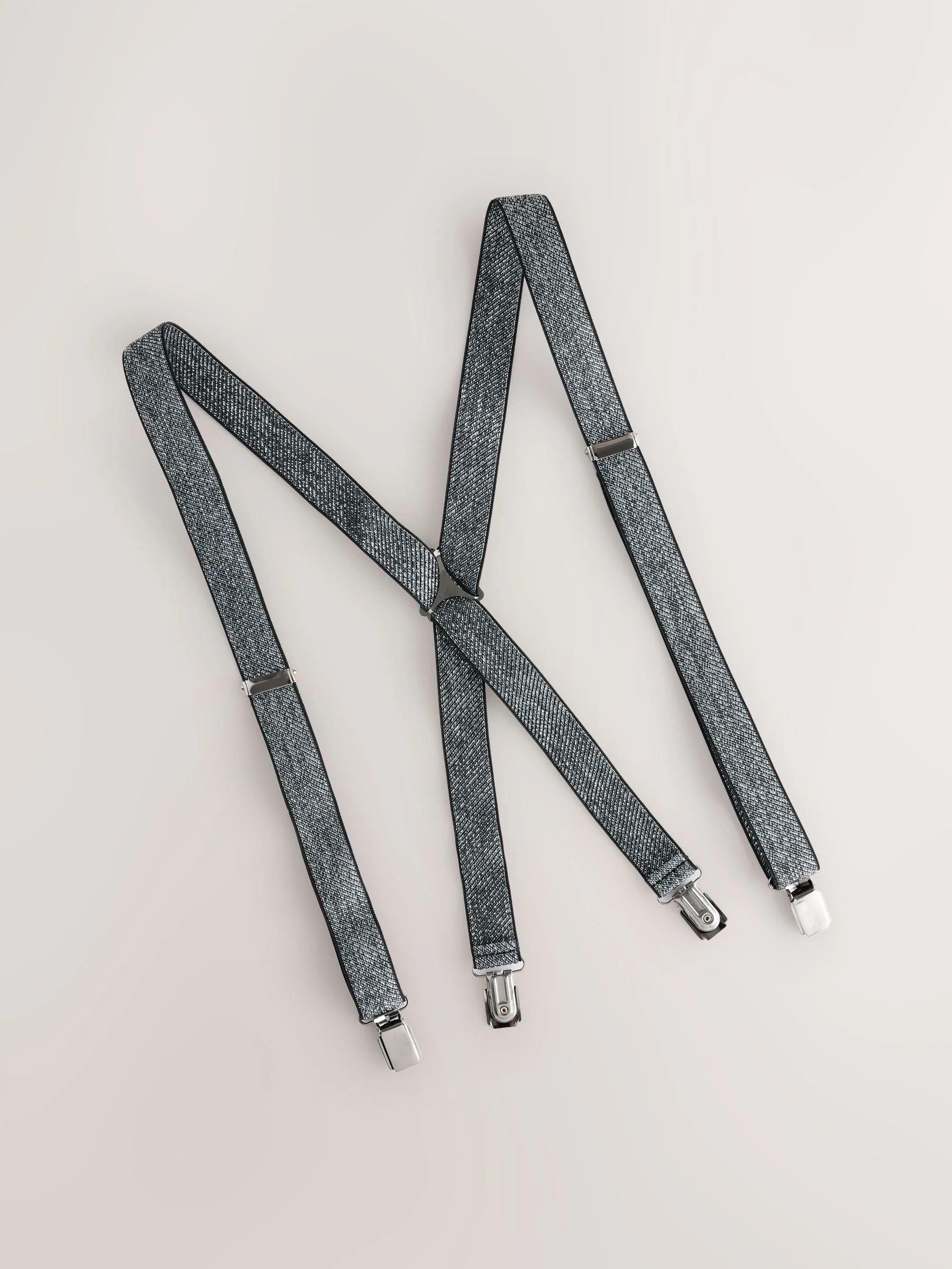 Zilver - Slim Glitter Braces