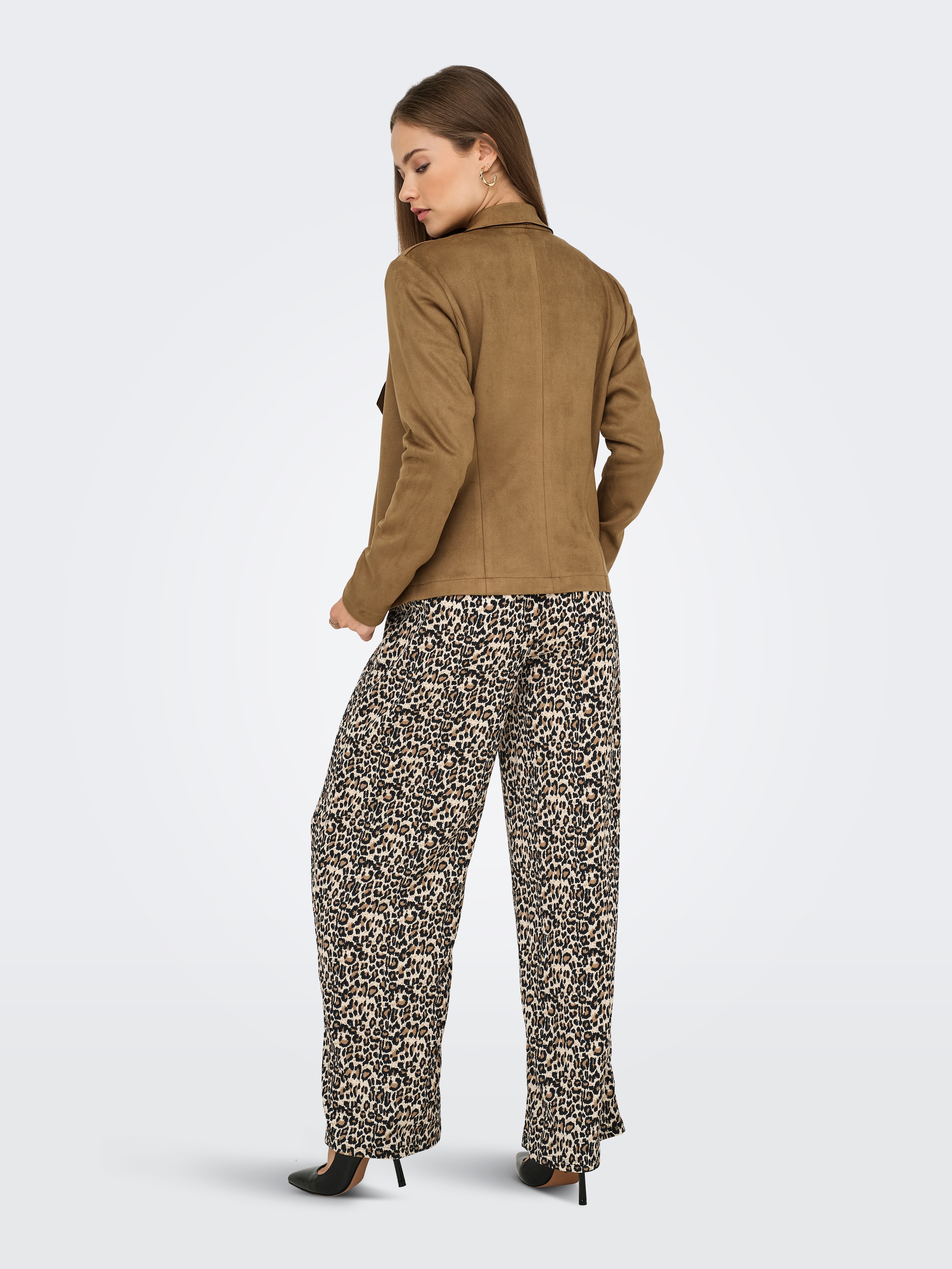 ONLY Kurzjacke »ONLJOLINE FAUX SUEDE DRAPY JACKET OTW« in Wildleder Optik
