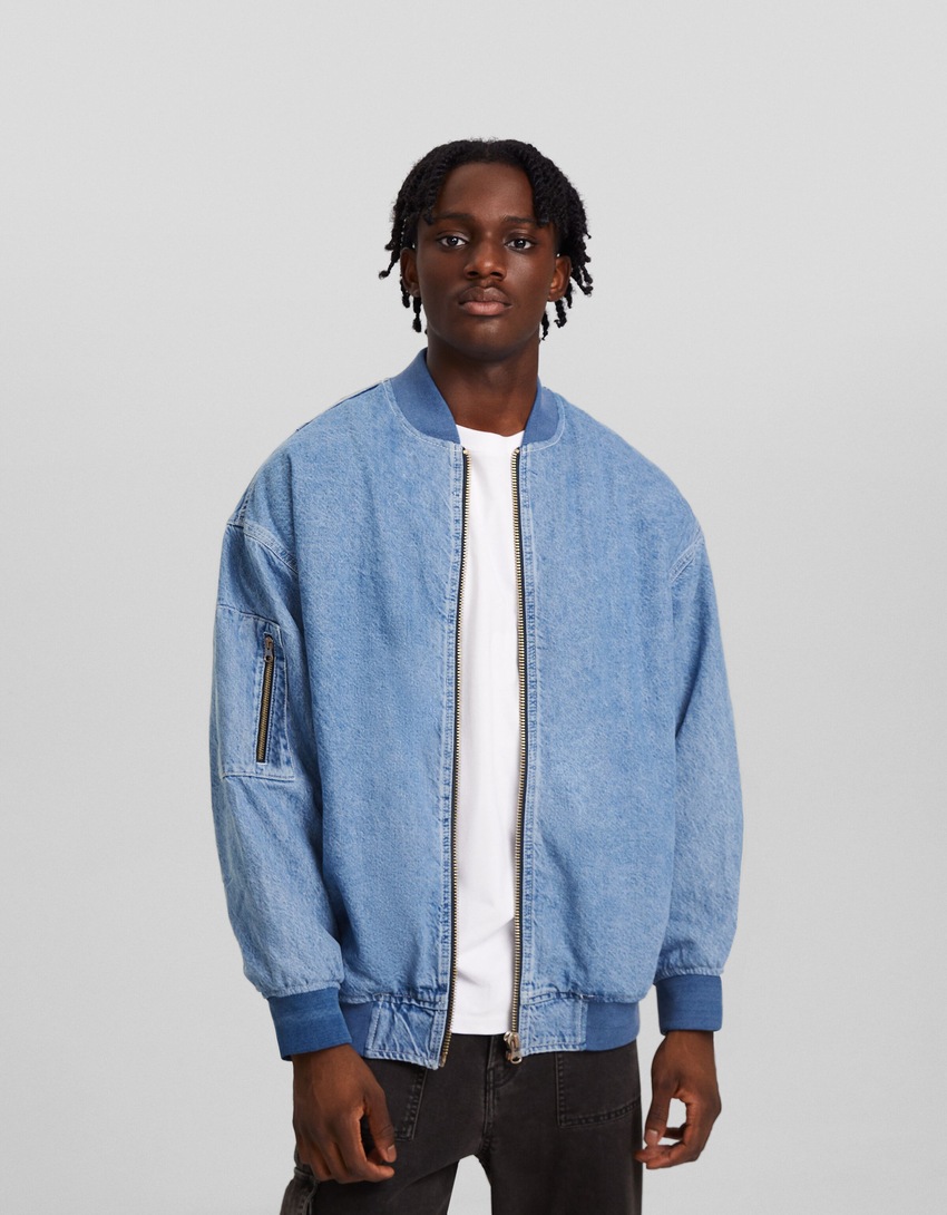Jaqueta bomber jeans