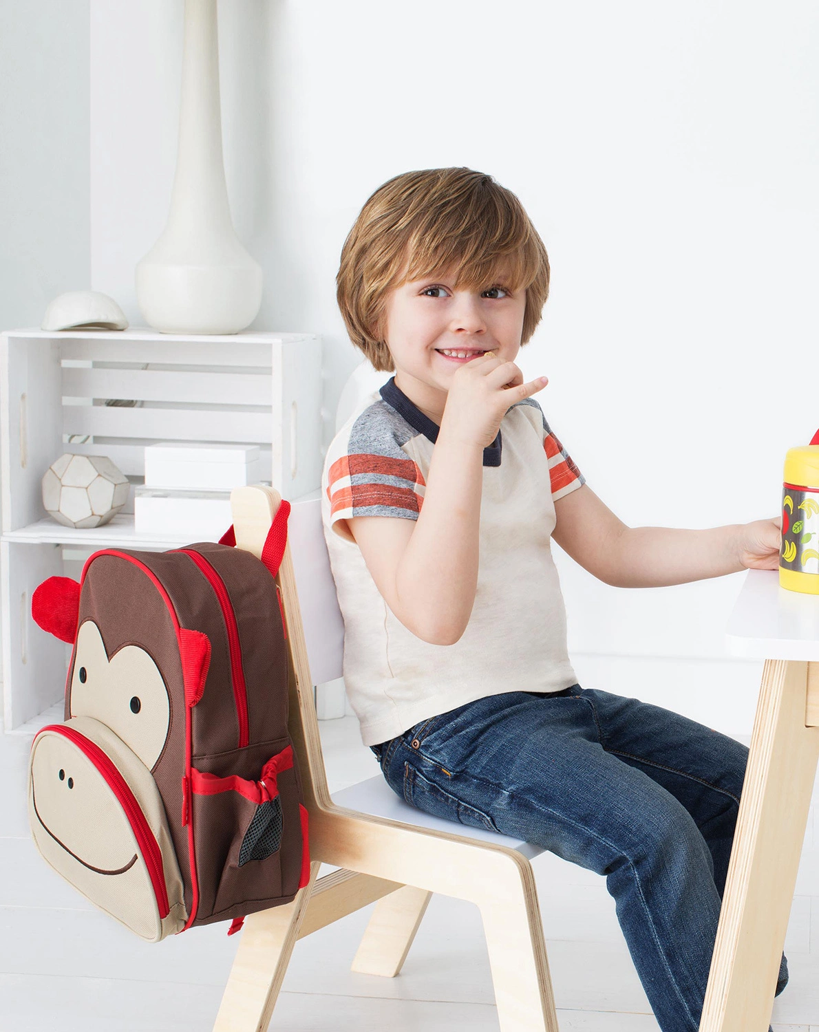 Rucksack ZOO - AFFE (30x28x13) in braun