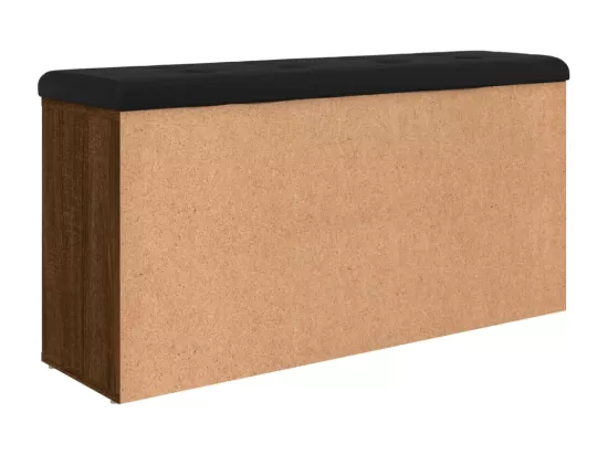 Banc à chaussures chêne marron 102x32x50 cm bois d'ingénierie