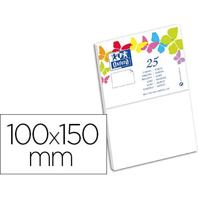 Carte de visite Oxford 100x150 x25 blanc