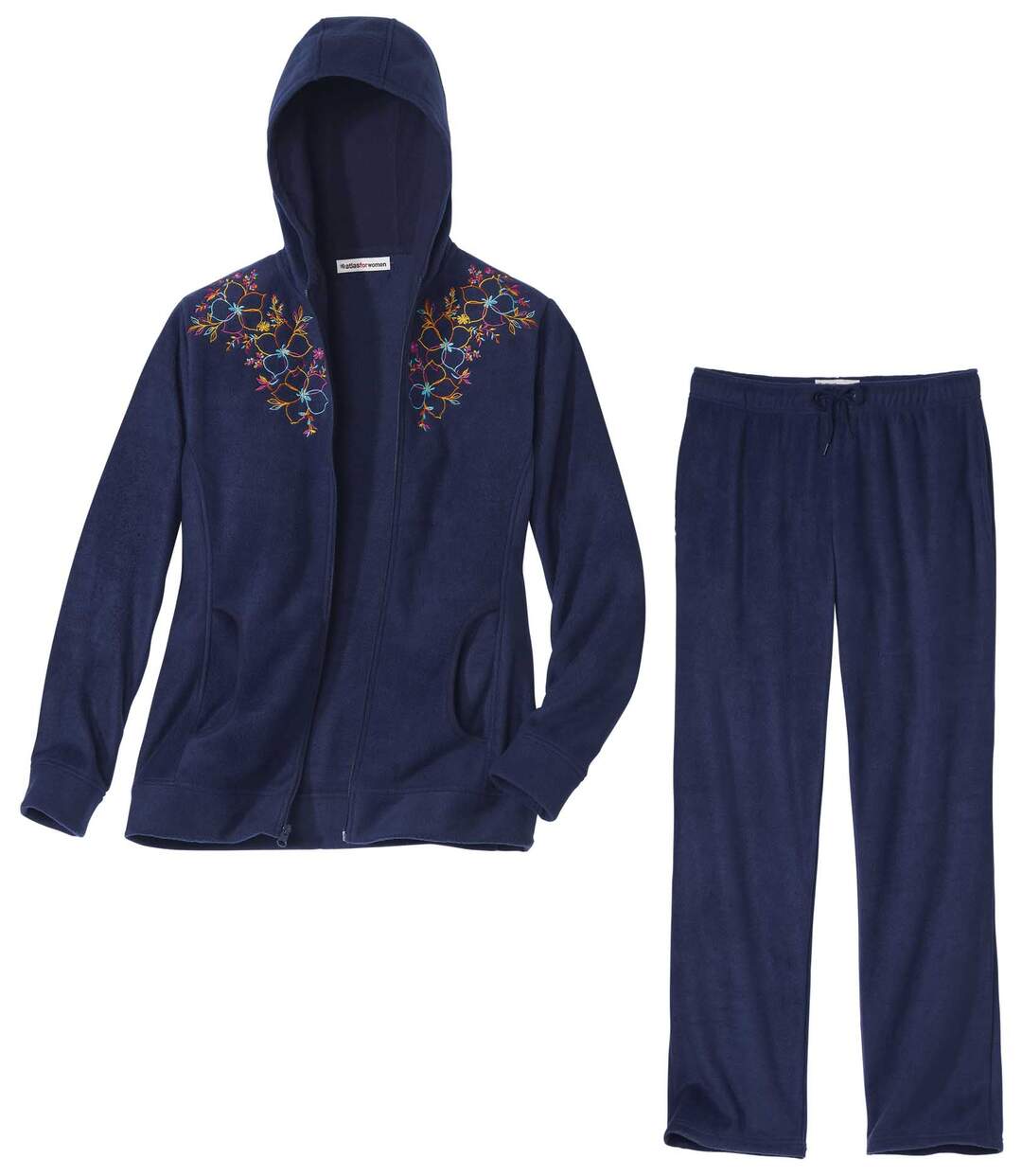Ensemble Polaire Brodé à Capuche