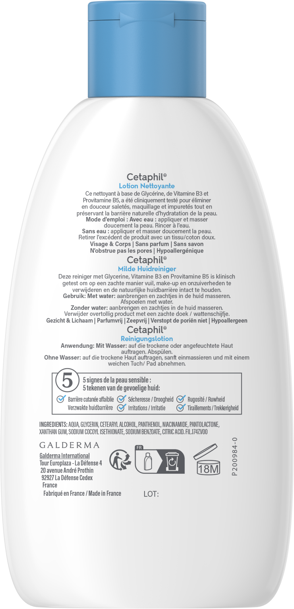 Cetaphil Milde huidreiniger (200 ml)