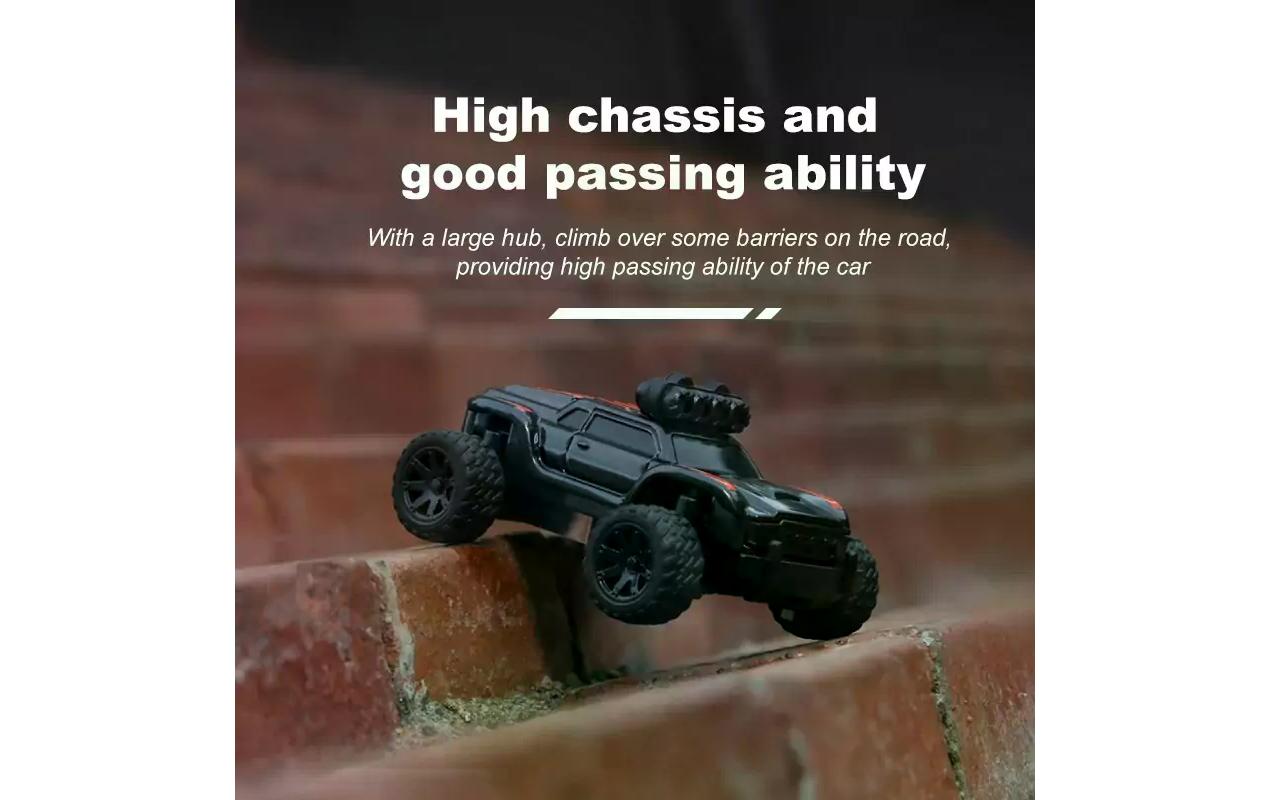 Micro Monster Truck TC-01, Schwarz, RTR, 1:76Vollwertiges RC-Auto im micro Format