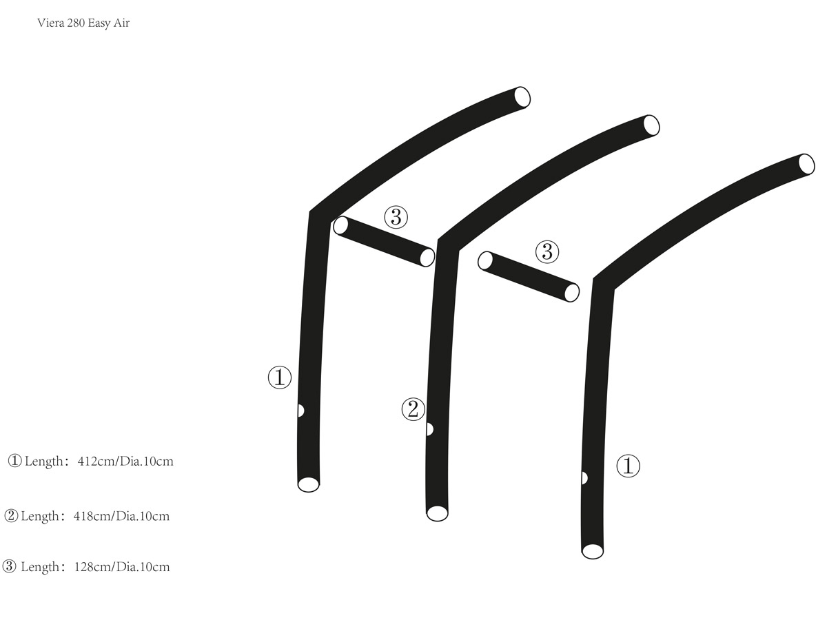 Obelink Viera/Palma 280/390 Easy Air dwars airtube