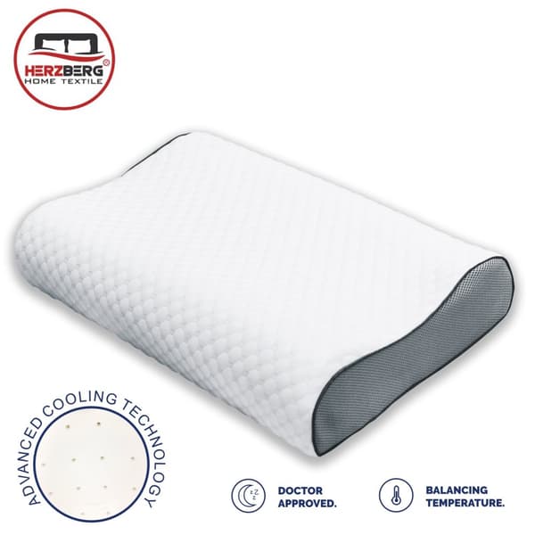Herzberg HG-6412H0: Contour Memory Foam Pillow (konturskumpute)