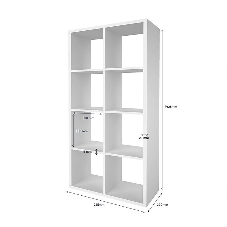 Étagère modulable 8 cubes GoodHome Mixxit blanc