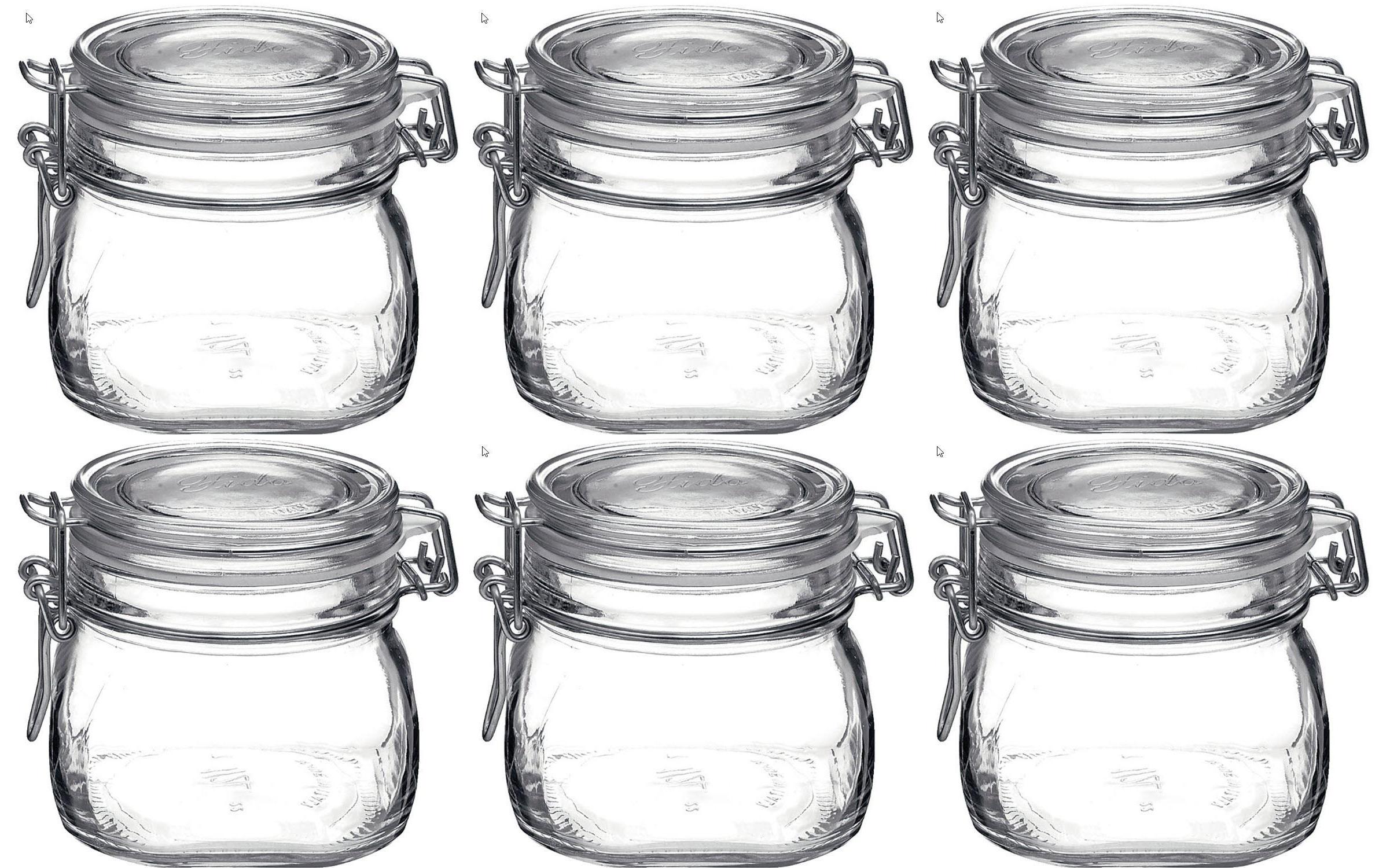 Einmachglas Fido 500 ml, 6 StückEinmachglas, transparent