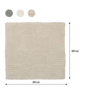 Sealskin badmat reverse 60x60cm zand