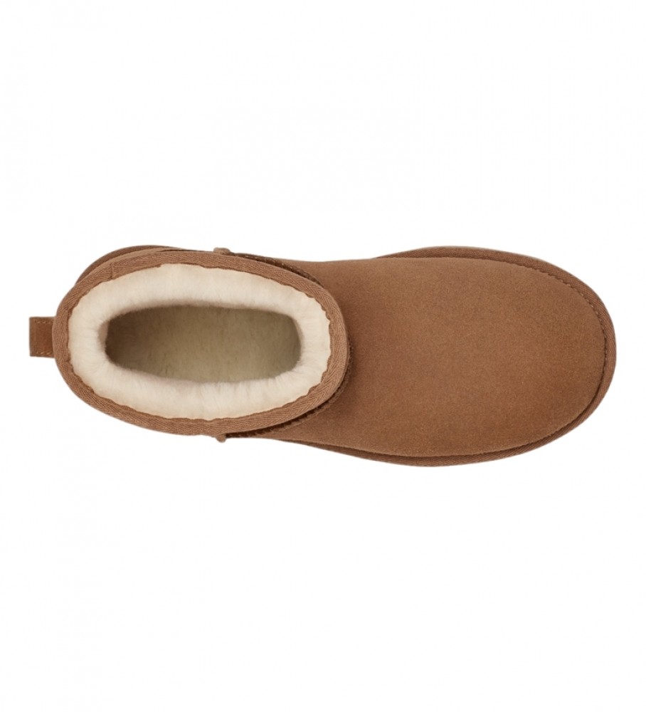 Botas UGG W Classic Mini de couro marrom