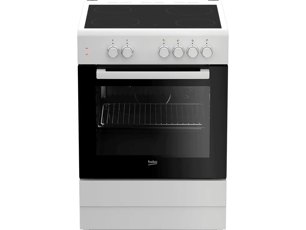 Beko FSS67000GW - Komfur - fritstående - bredde: 60 cm - dybde: 60 cm - højde: 85 cm - med selv-rengøring - hvid