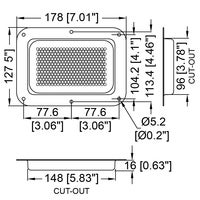 Penn Elcom D2101/04z ventilatie schotel geperforeerd zink