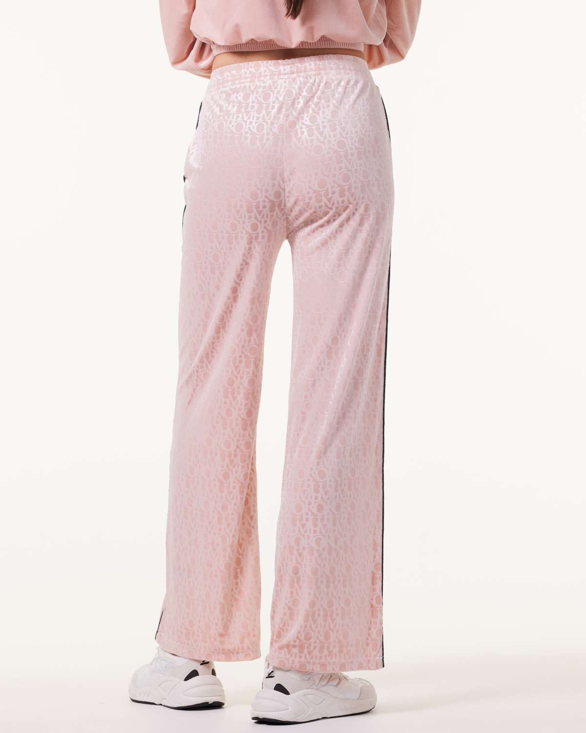 Bumpro Logomania Velour Pants Pink Evening