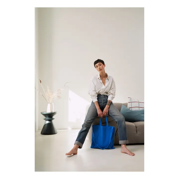 La cerise sur le gâteau Sac City Iona en toile de coton | Bleu