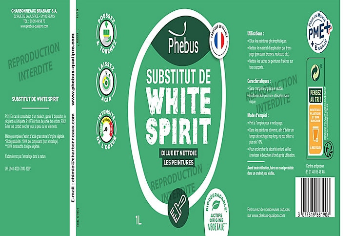 Substitut de white spirit Phebus 1 litre