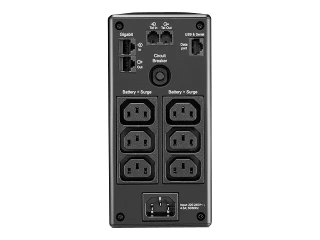 APC Back-UPS Pro BR900MI - UPS - AC 230 V - 540 Watt - 900 VA - USB - output-stikforbindelser: 6 - sort
