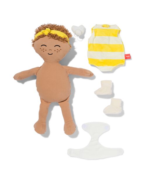 Poupée doudou jaune