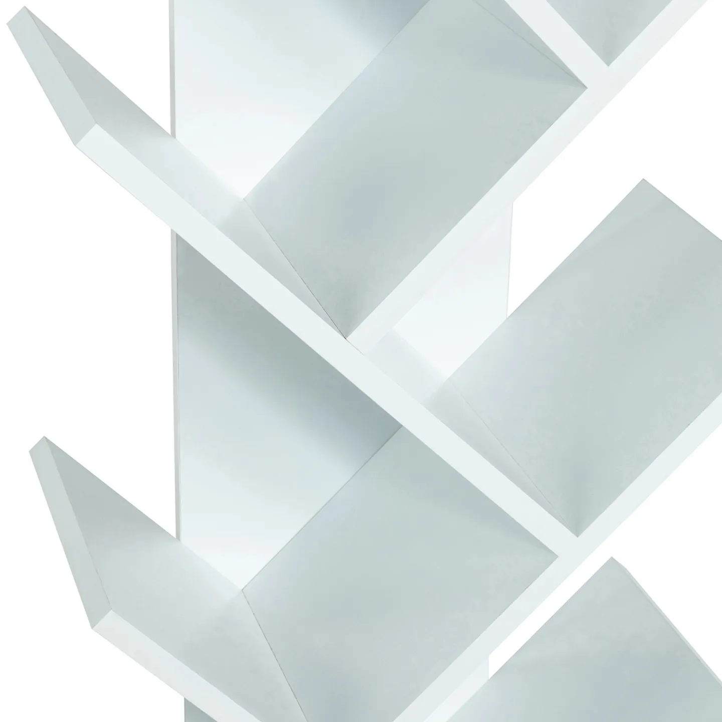 Etagère bibliothèque à livres TEA forme d'arbre 10 niveaux blanche
