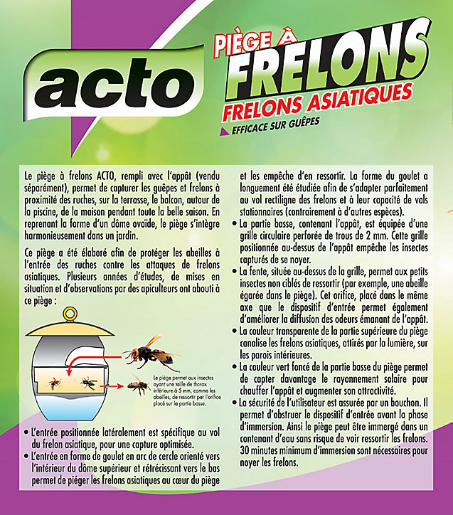 Piège à frelons Acto spécial frelons asiatiques