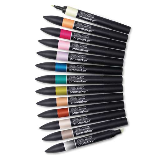WINSOR & NEWTON™ promarker™ themenbasierte 12er-Sets