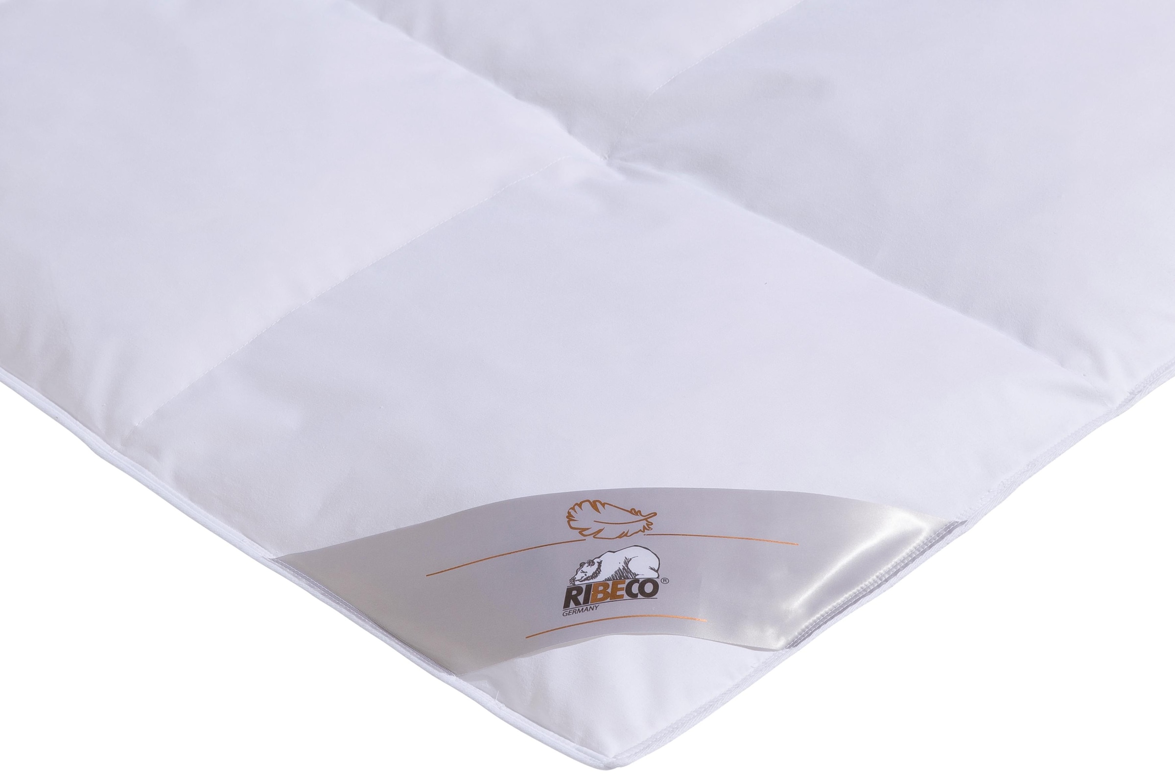 RIBECO Federbettdecke »Laram, Bettdecken für Sommer oder Winter, Made in Germany« normal Füllung 90 % Federn, 10 % Daunen 1 Stk. tlg. Super Preis-Leistung, Bettdecke 135x200 cm oder 155x220 cm, Decke