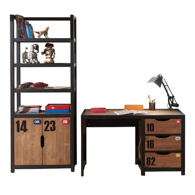 Vipack Kinderschreibtisch »Alex« Made in Europe,  Jugendschreibtisch, Schreibtisch im industrial Design