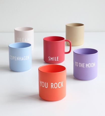 Design Letters Kop m. Hank - Favorite - Smile - R?d