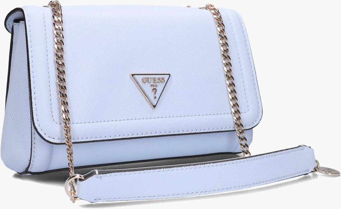GUESS blauwe guess schoudertas noelle convertible xbody flap