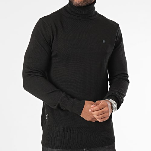 Pull Col Roulé Premium Core D21933-B692 Noir