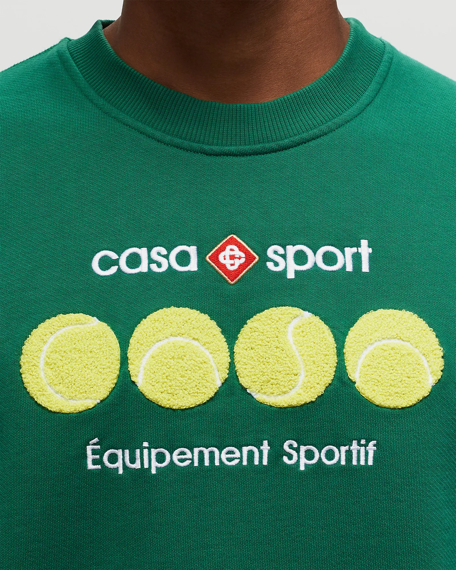 Casablanca CASA SPORT TENNIS BALLS CHENILLE EMBROIDERED SWEAT