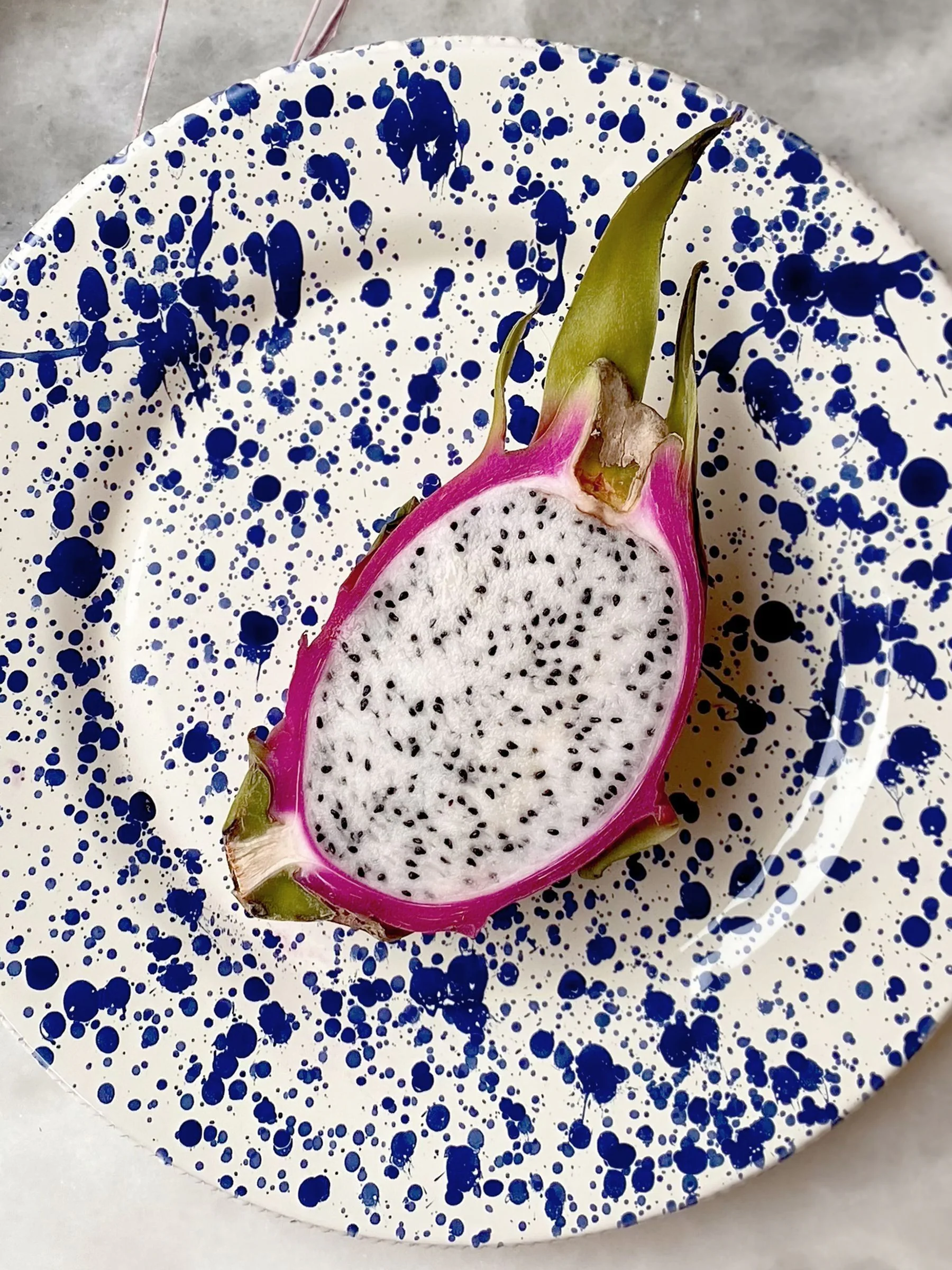 Hot Pottery Set of 4 Splatter Dinner Plates
