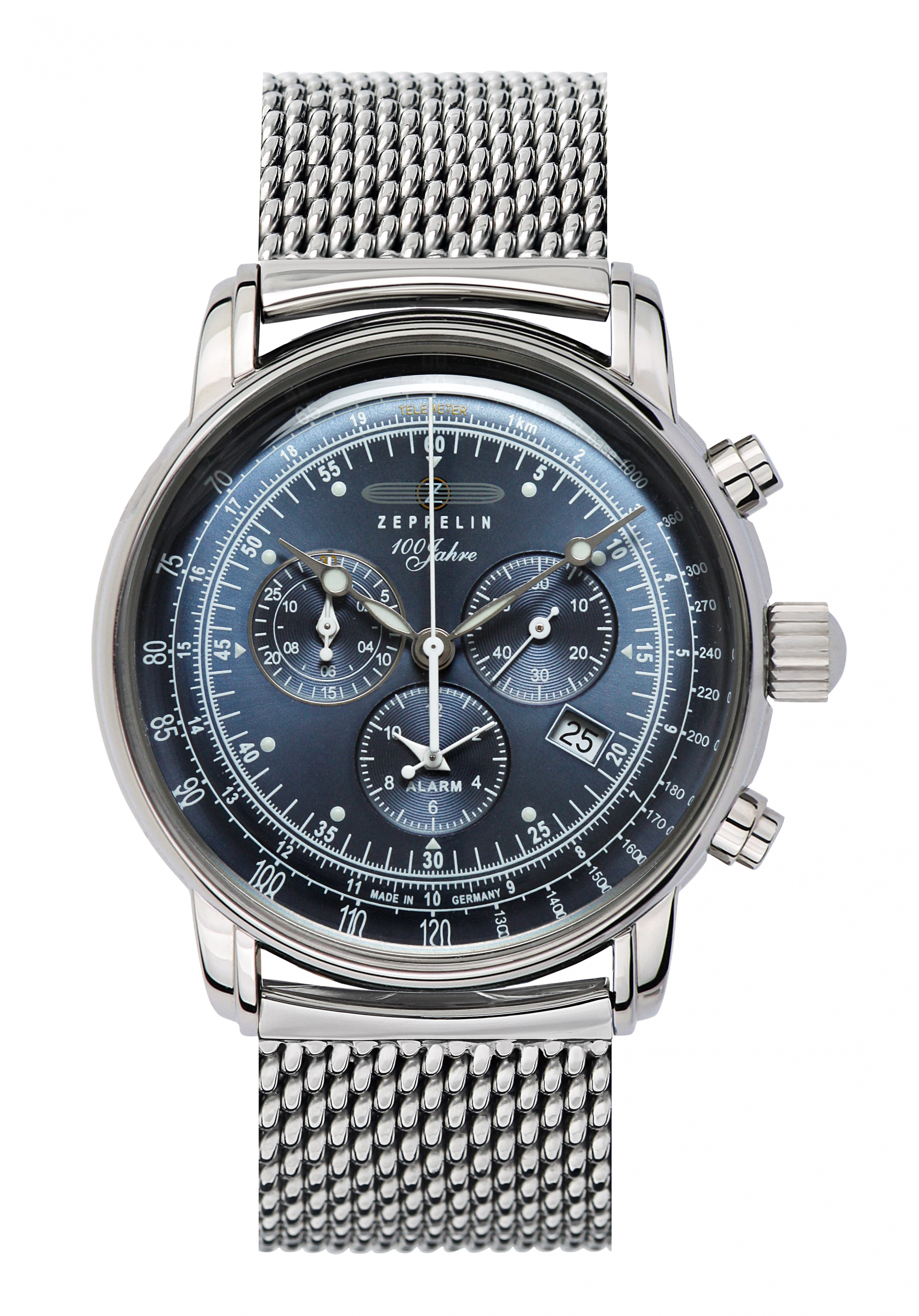 Zeppelin 100 Jahre Alarmchronograph Blau 7680M-3