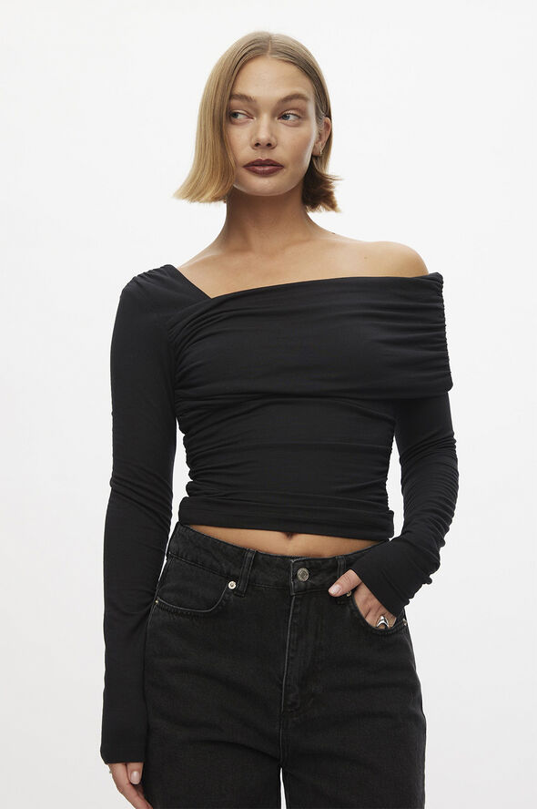 Oval Square Night Blouse Black