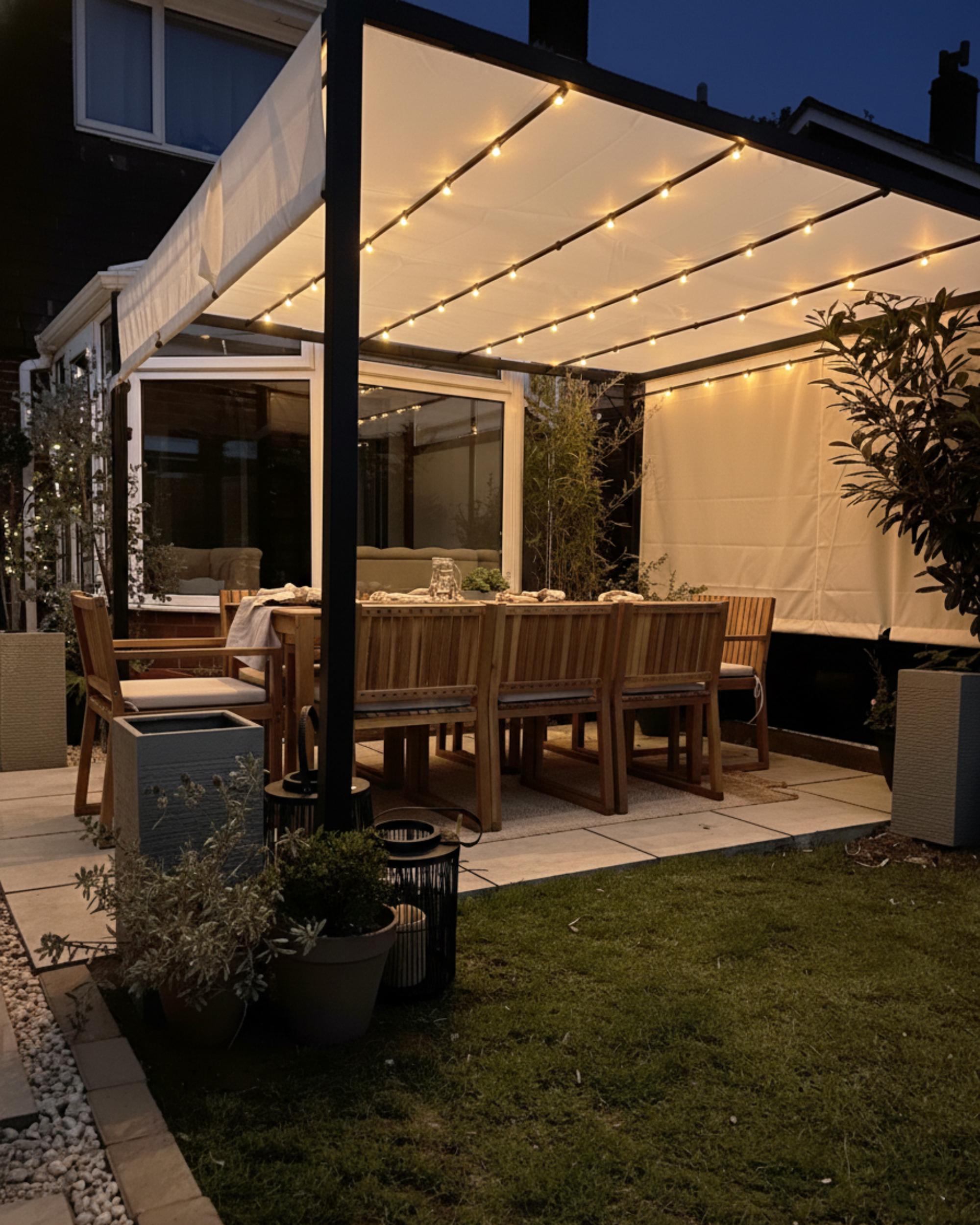 Paviljoen LED PARGA Metaal 310 cm 310 cm Beige