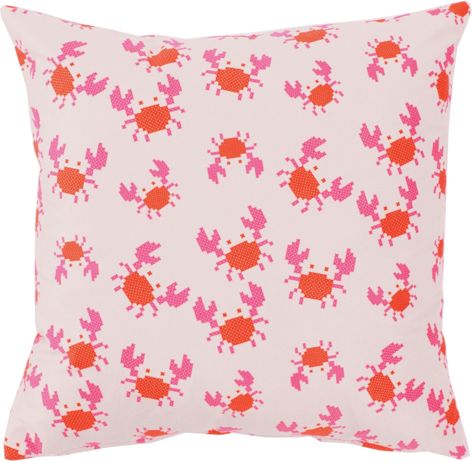 Sierkussen Dinn wit / roze 45 x 45 cm