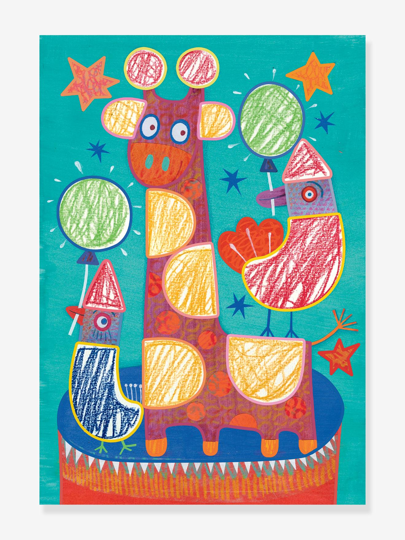 Desenhos para colorir para pequenos equilibristas e malabaristas DJECO azul