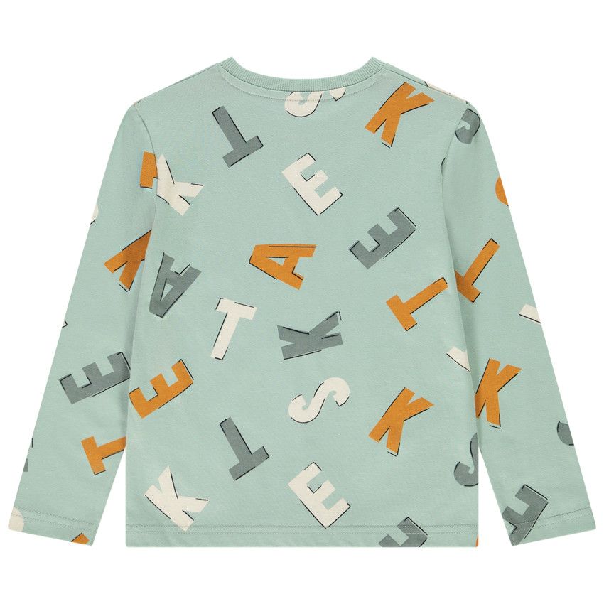 T-shirt manches longues en jersey inscription skate pour garçon - Vert